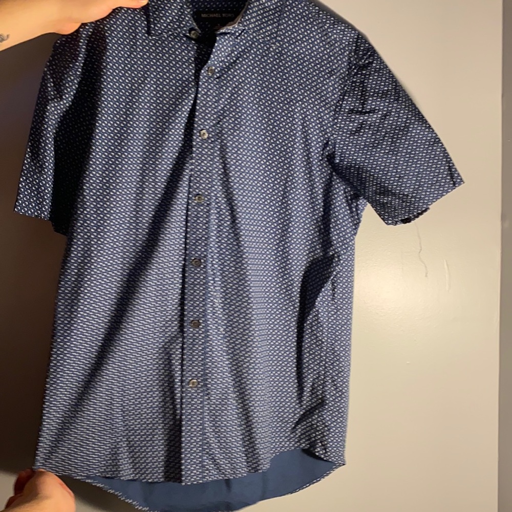 Michael Kors Mens Button Up Short Sleeve